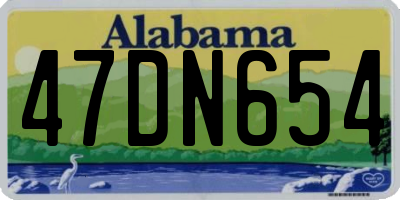 AL license plate 47DN654