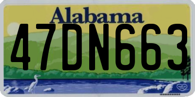 AL license plate 47DN663