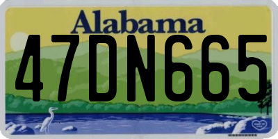AL license plate 47DN665