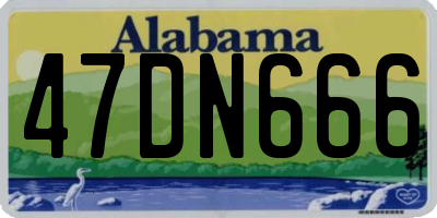 AL license plate 47DN666