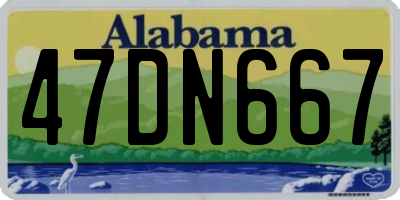 AL license plate 47DN667