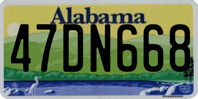 AL license plate 47DN668