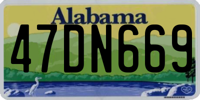 AL license plate 47DN669