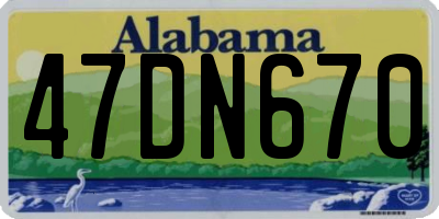 AL license plate 47DN670