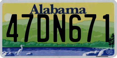 AL license plate 47DN671