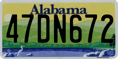 AL license plate 47DN672