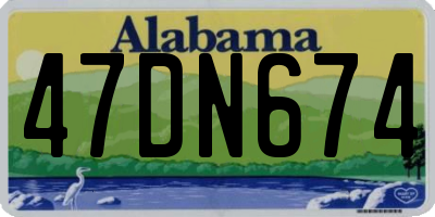 AL license plate 47DN674
