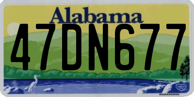 AL license plate 47DN677