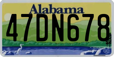 AL license plate 47DN678