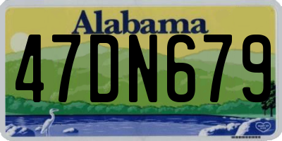AL license plate 47DN679