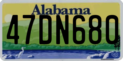 AL license plate 47DN680
