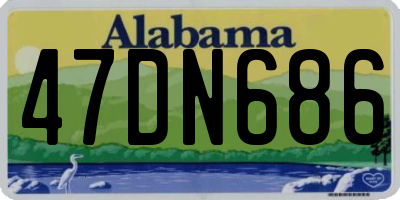 AL license plate 47DN686