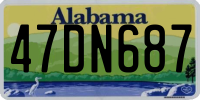 AL license plate 47DN687