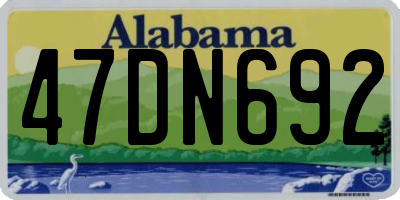 AL license plate 47DN692