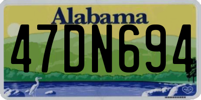 AL license plate 47DN694