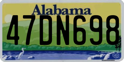 AL license plate 47DN698