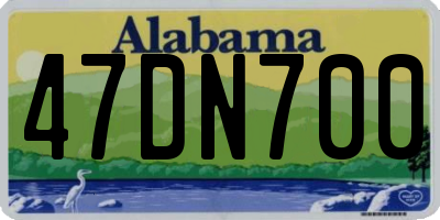 AL license plate 47DN700