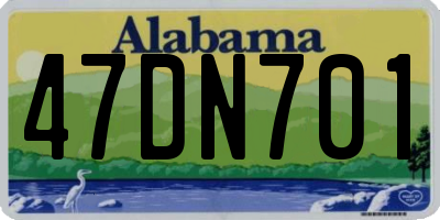 AL license plate 47DN701