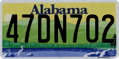 AL license plate 47DN702