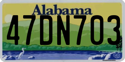 AL license plate 47DN703