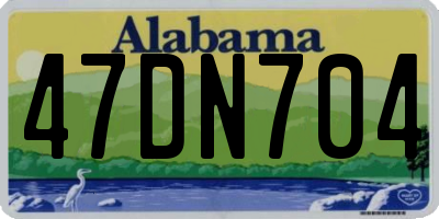 AL license plate 47DN704