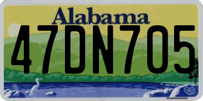 AL license plate 47DN705