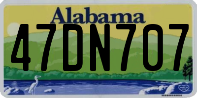 AL license plate 47DN707