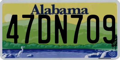 AL license plate 47DN709