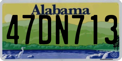 AL license plate 47DN713