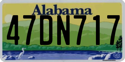 AL license plate 47DN717