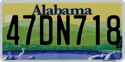 AL license plate 47DN718