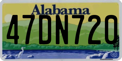 AL license plate 47DN720