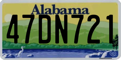 AL license plate 47DN721