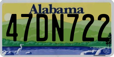 AL license plate 47DN722