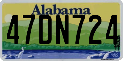 AL license plate 47DN724