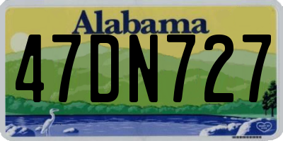 AL license plate 47DN727