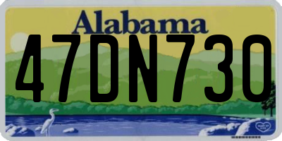 AL license plate 47DN730