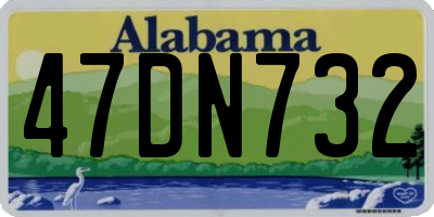 AL license plate 47DN732