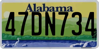 AL license plate 47DN734