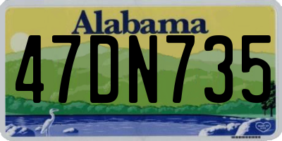 AL license plate 47DN735