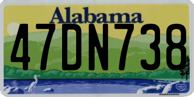 AL license plate 47DN738