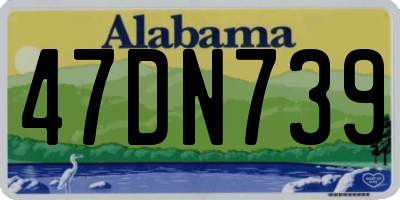 AL license plate 47DN739