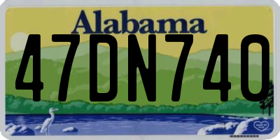 AL license plate 47DN740