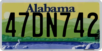 AL license plate 47DN742