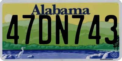 AL license plate 47DN743