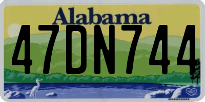 AL license plate 47DN744