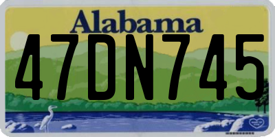 AL license plate 47DN745