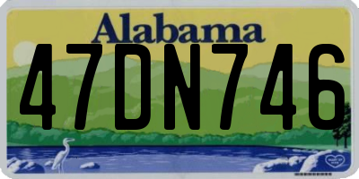 AL license plate 47DN746