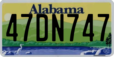 AL license plate 47DN747