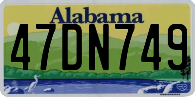 AL license plate 47DN749